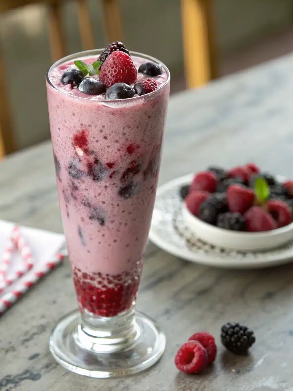 Try this refreshing Japanese Ozempic Drink Recipe with frozen berries and Greek yogurt, blended into a creamy, cinnamon-spiced smoothie for a healthy treat.