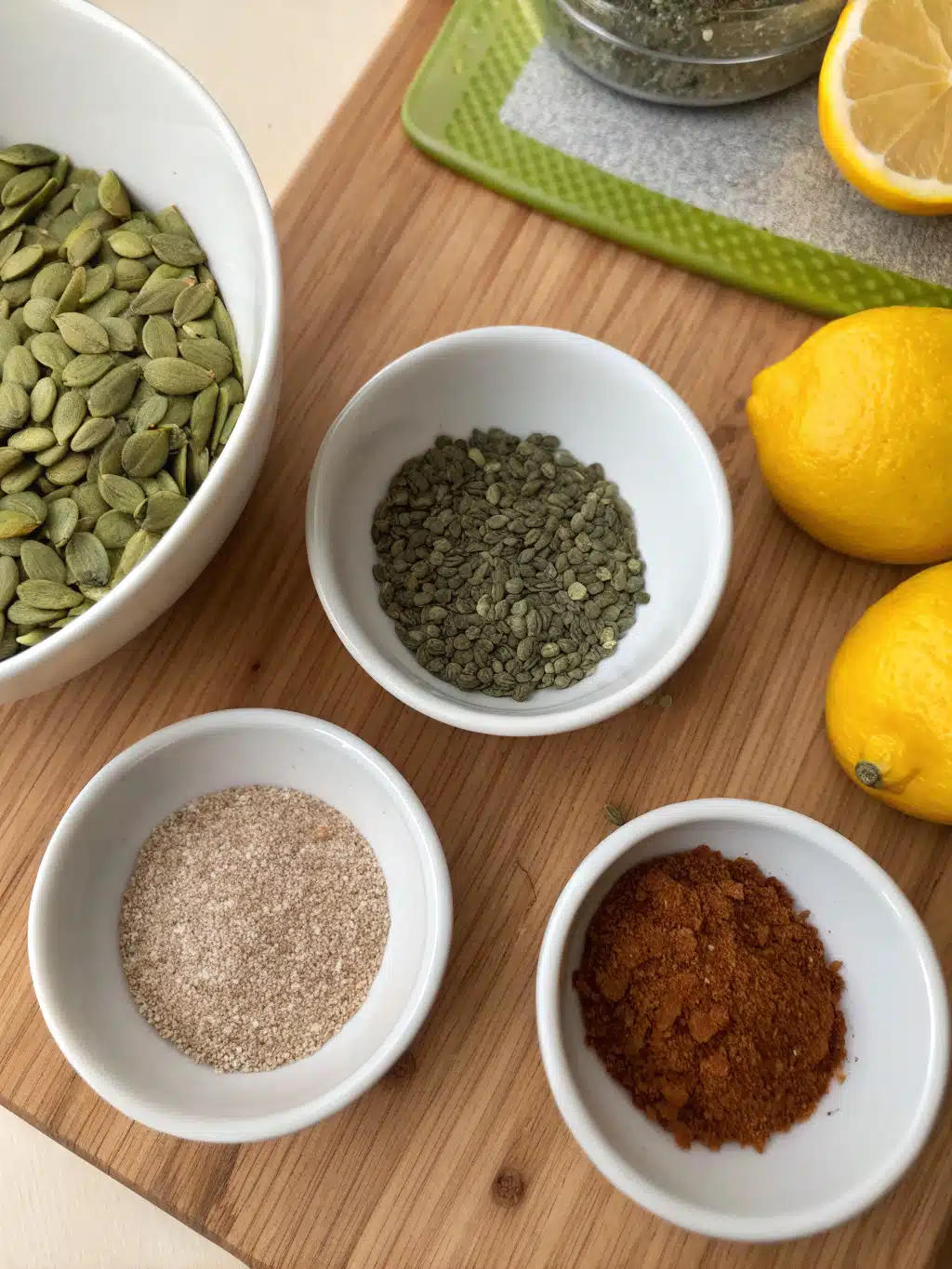 Ingredients for Bariatric Seed Trick: pumpkin seeds, chia, flax, cinnamon