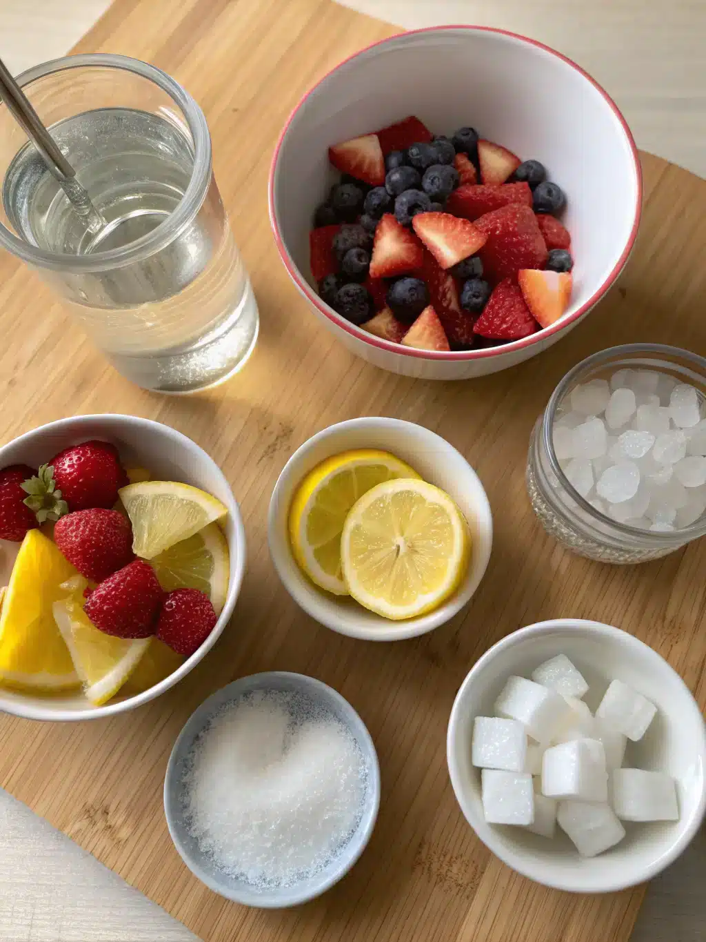 Ingredients for Japan jelly soda weight loss including gelatin, lemon, and sparkling water