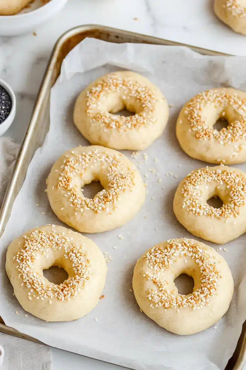 Shaping gluten free bagel dough