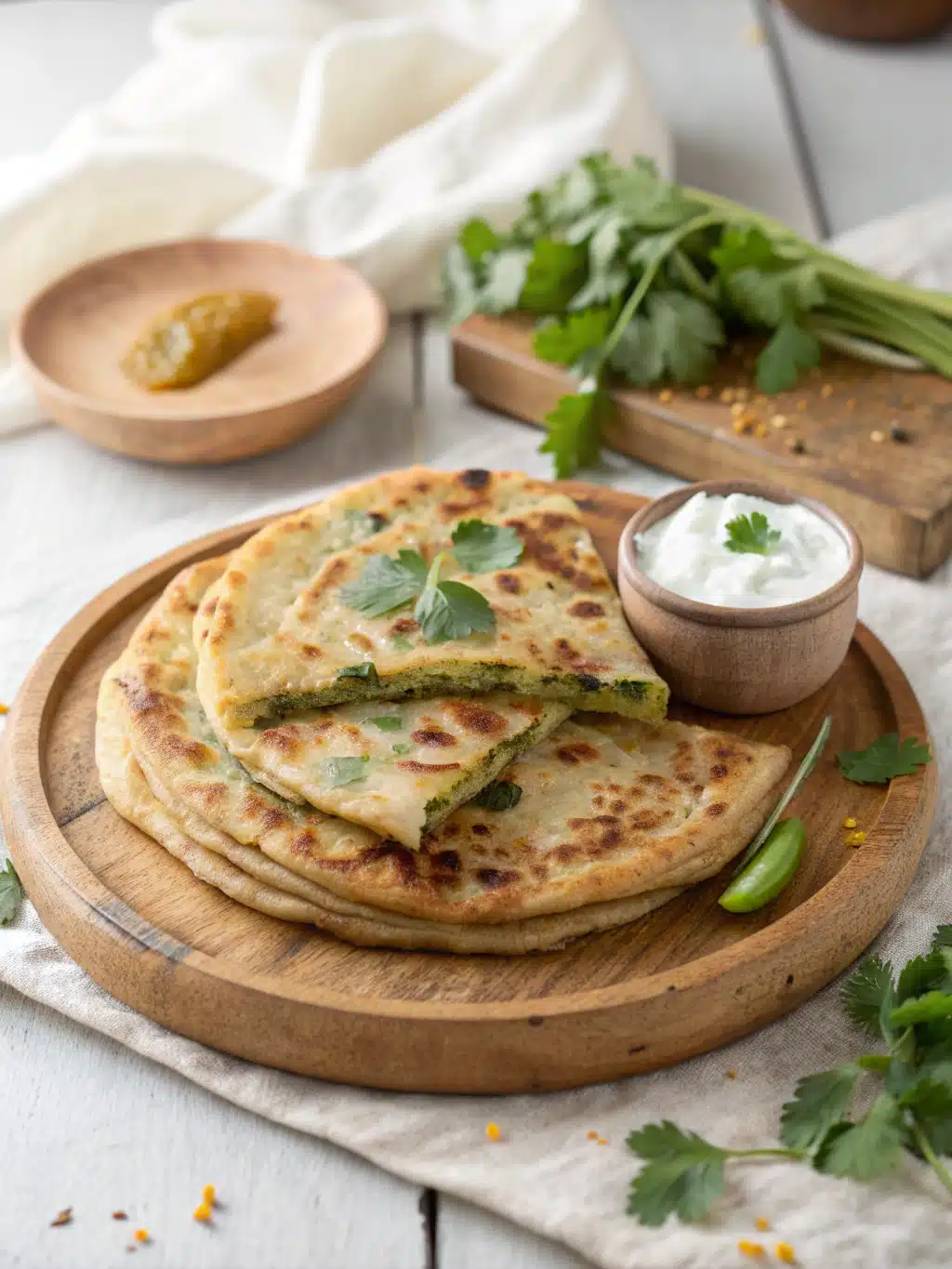 Aloo Paratha With Spiced Potato Filling Recipe