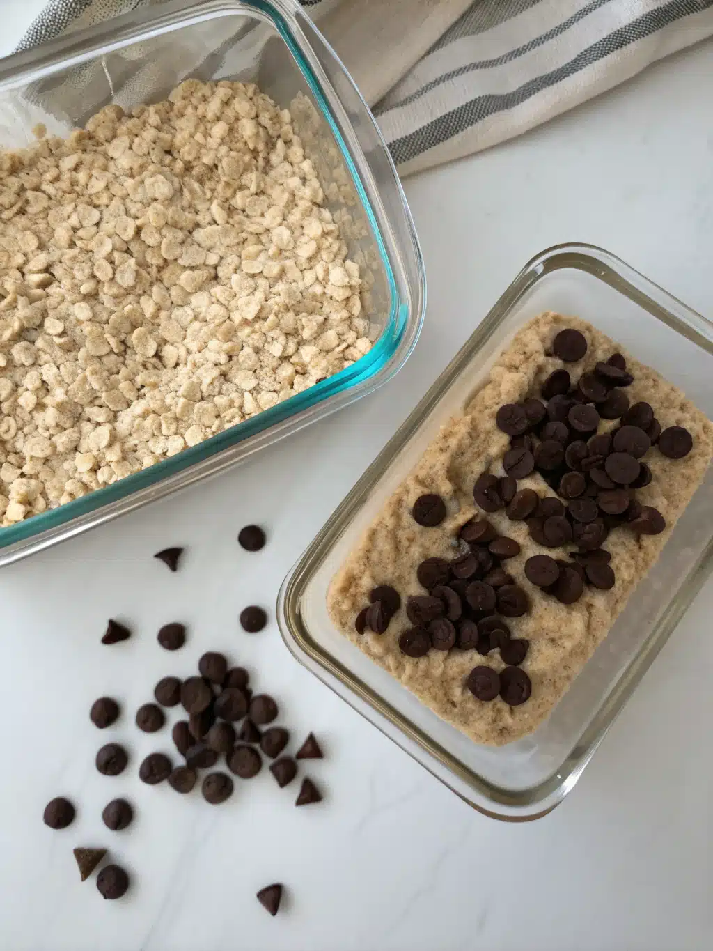 Ready-to-Eat Overnight Oats Finished Cookie Dough Overnight Oats topped with fresh berries and extra chocolate chips