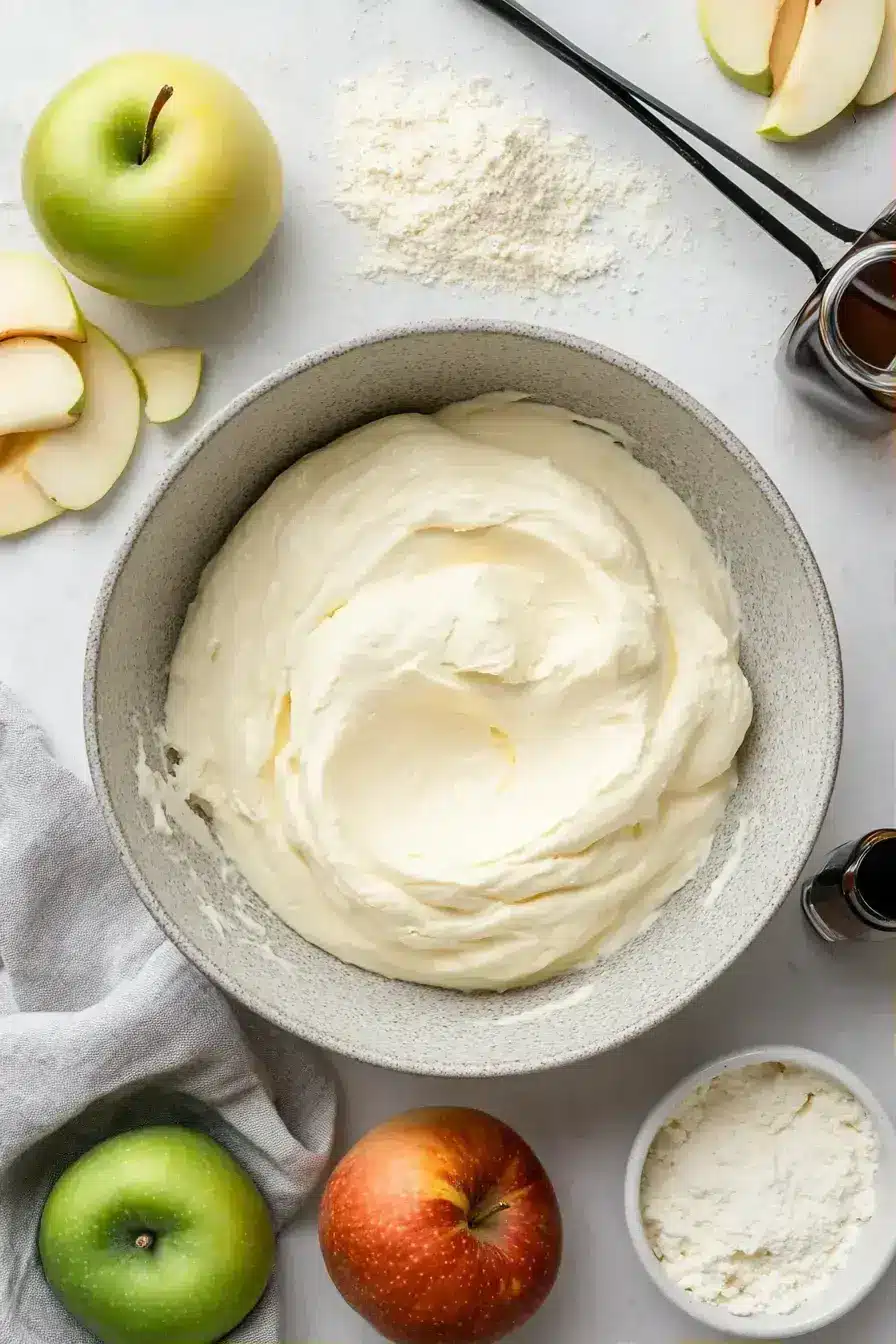 Sprinkling the chewy oat and brown sugar crumble topping