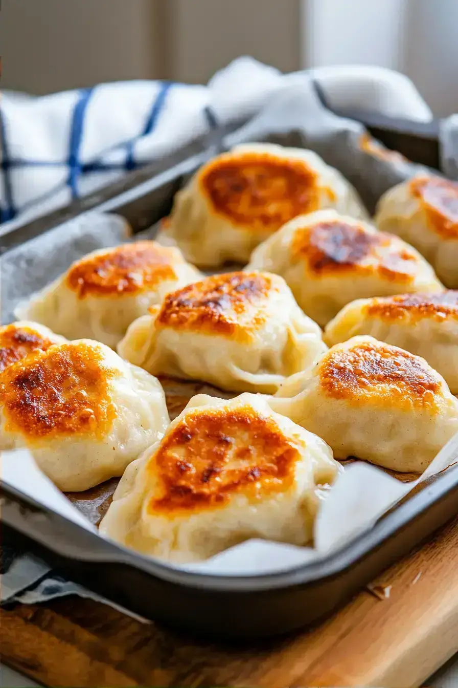 Quick Baked Dumplings With A Tender Filling