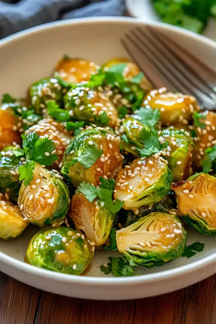Serving Bang Bang Brussels Sprouts at a family gathering
