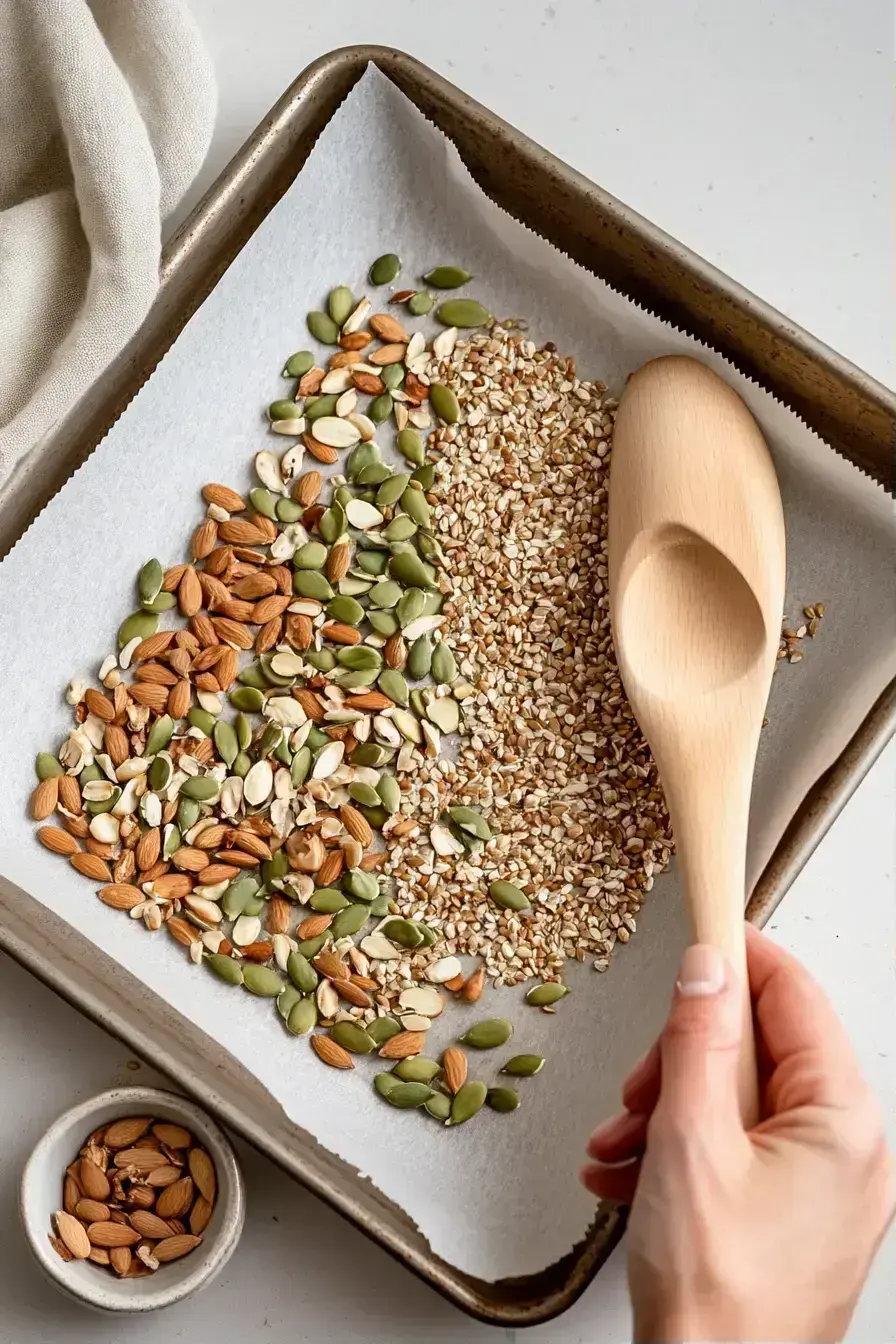 The final golden brown Bariatric Seed Recipe cooling on a baking sheet