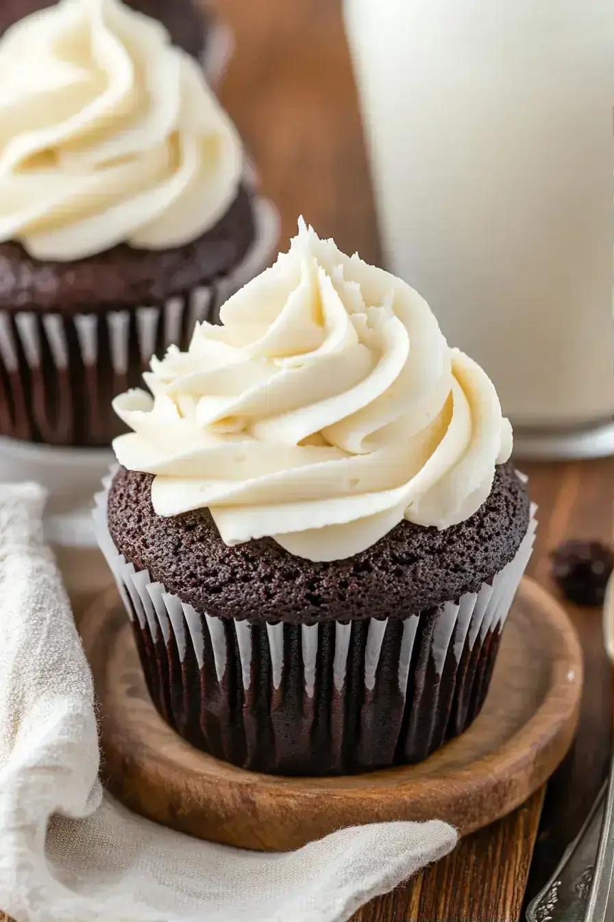 Beautifully arranged Black Velvet Cupcakes on a serving platter for a party
