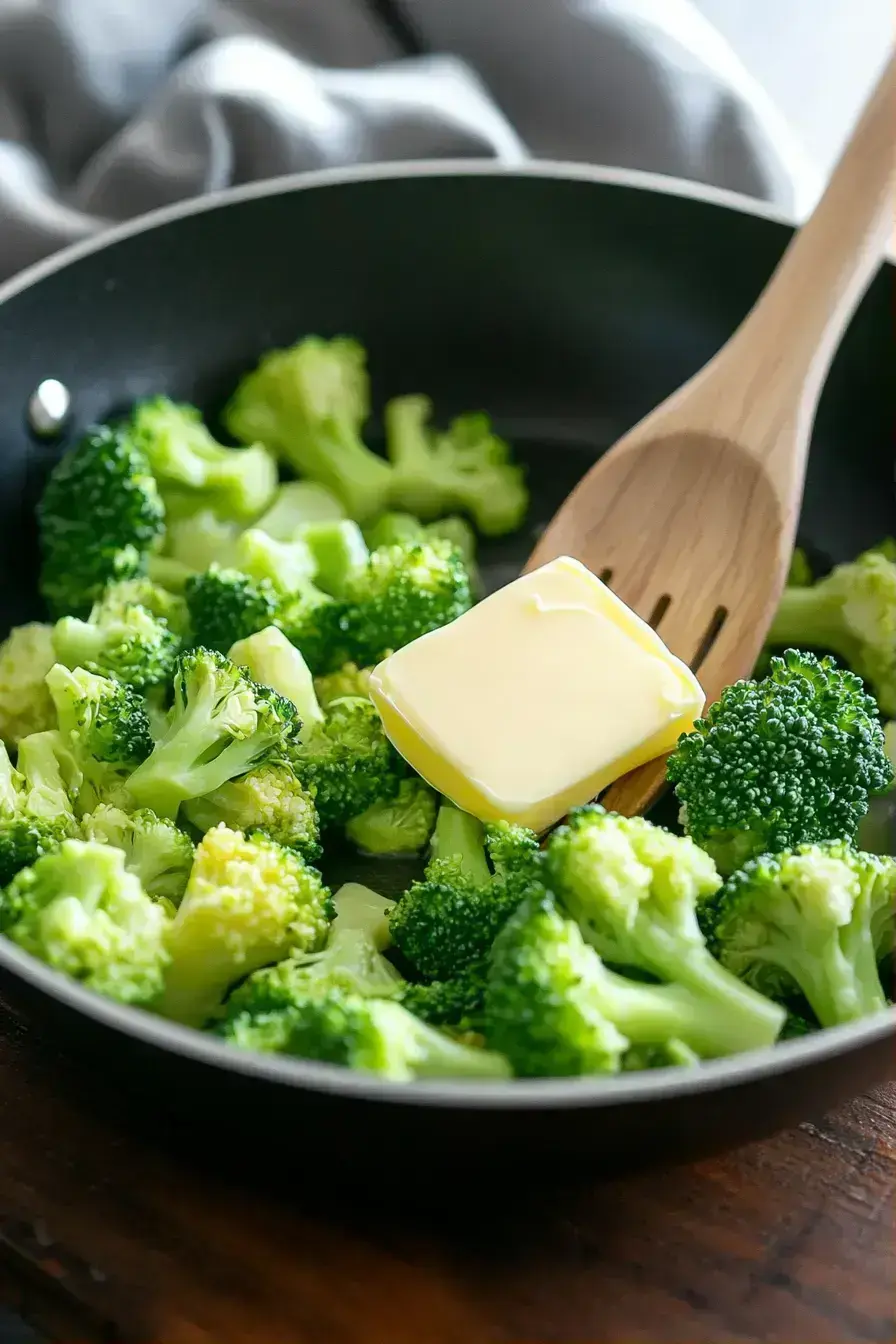 Broccoli Cheddar Egg mixture poured over broccoli