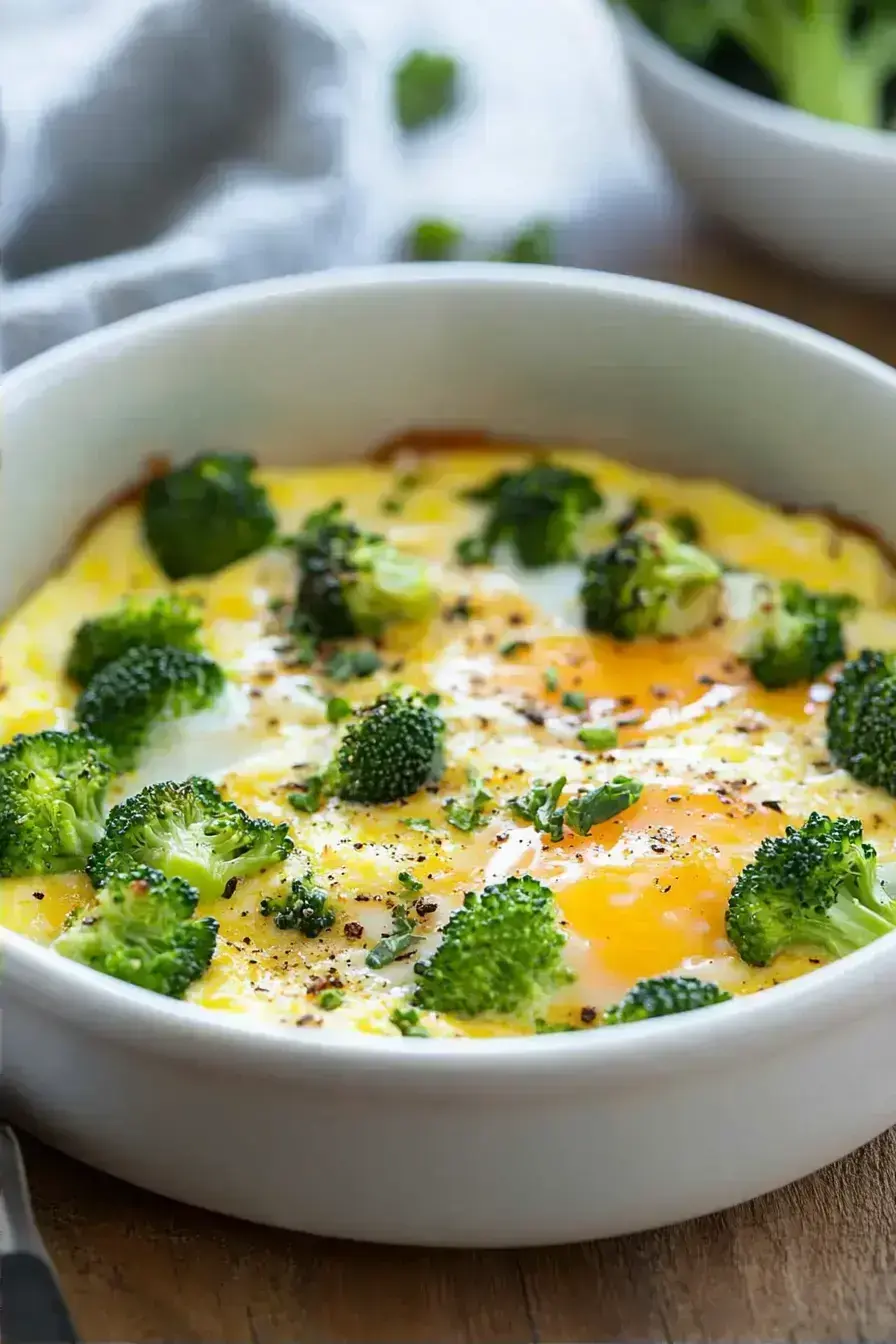 Fluffy Broccoli Cheddar Egg Muffins