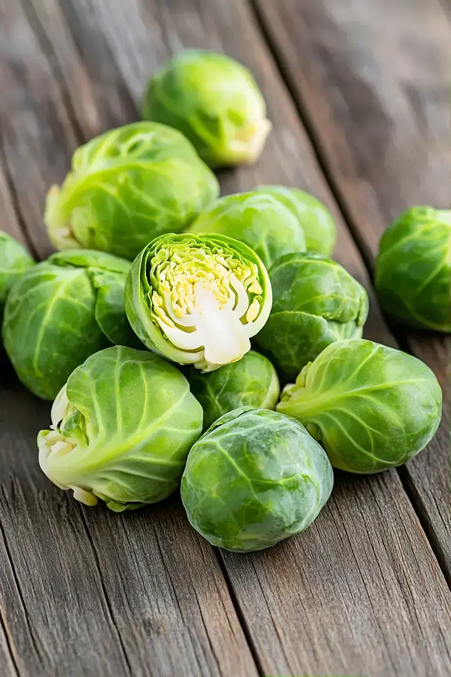 Nutritious roasted Brussels sprouts topped with pomegranate seeds for extra antioxidants