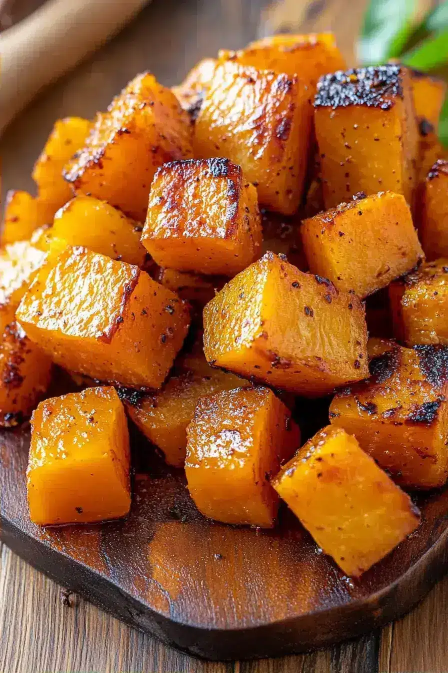 Warm Butternut Squash With Cinnamon And Syrup