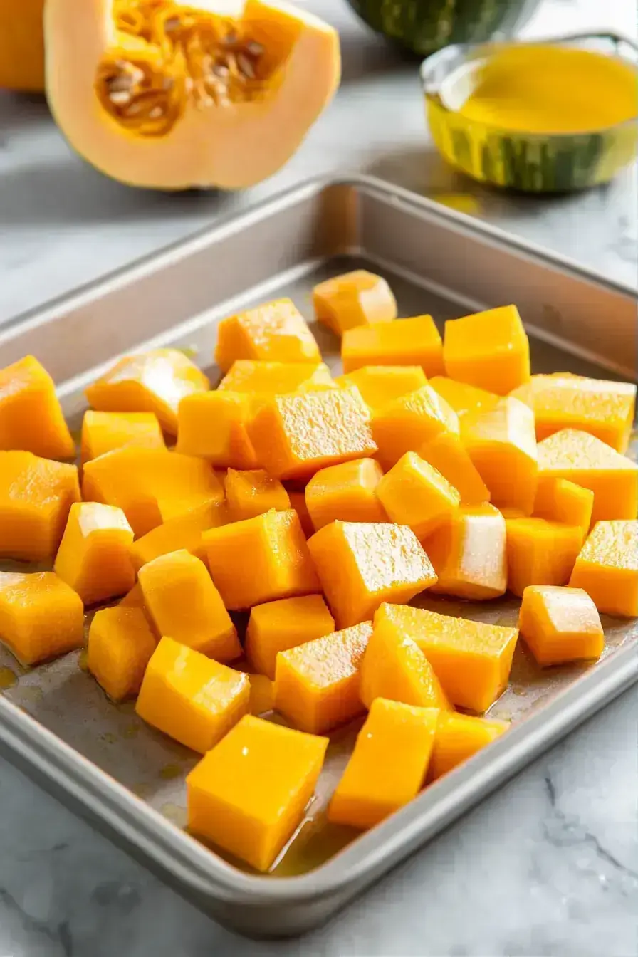 Sautéing onions and garlic for butternut squash soup in a pot
