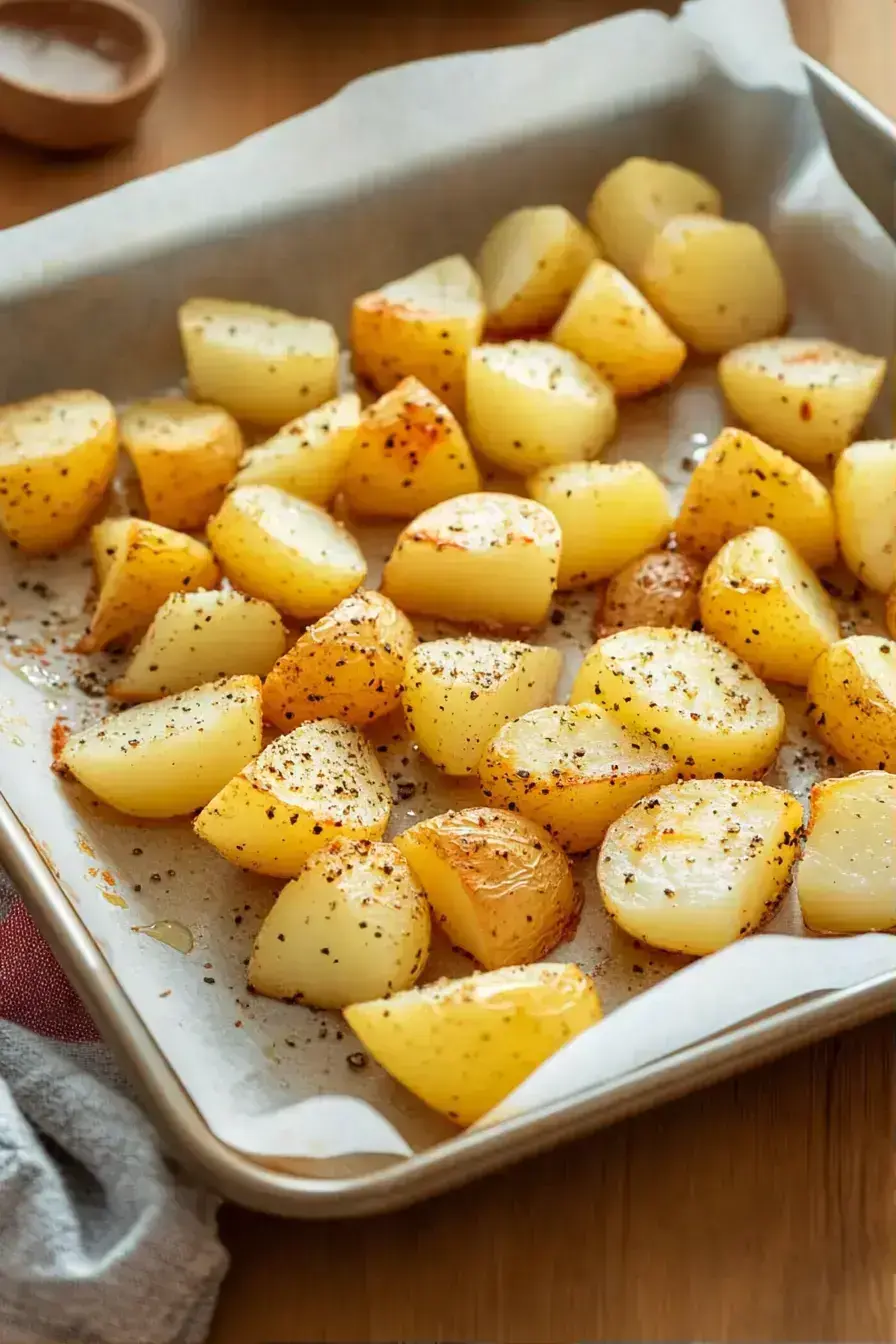 Cheesy Ranch Potatoes halfway through baking