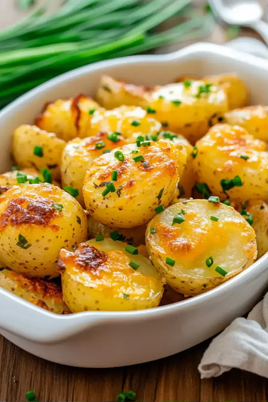 Cheesy Ranch Potatoes served with grilled chicken