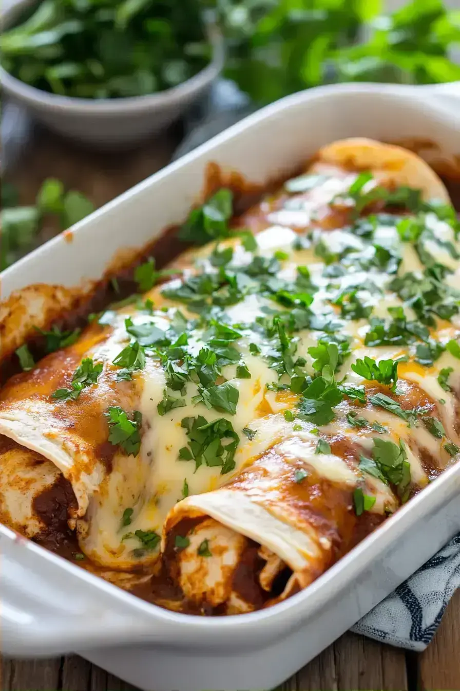 Savory Chicken Mole Enchiladas