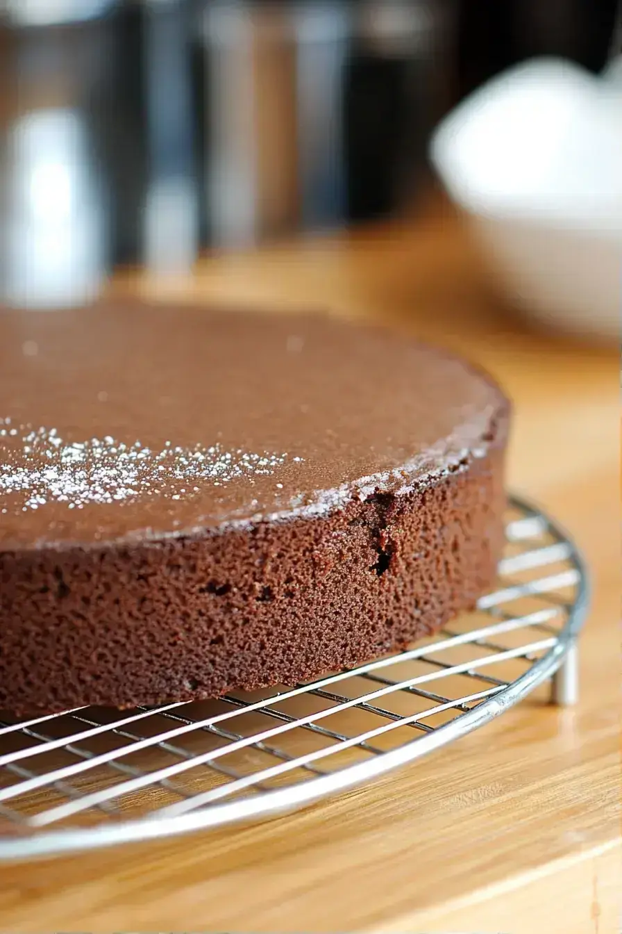 Beautifully frosted chocolate cake served with fresh berries and mint