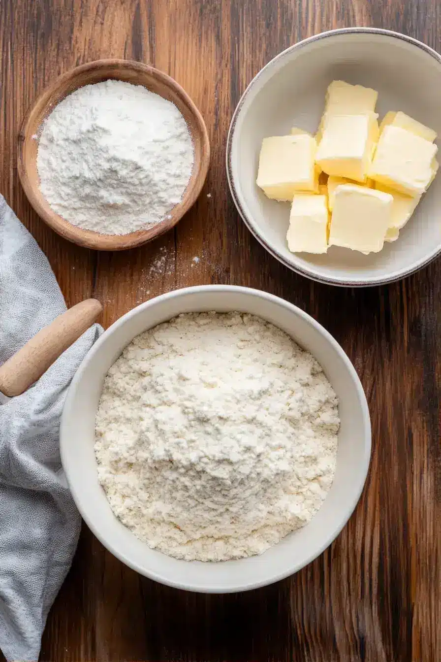 Mixing dry ingredients for chocolate chip cookie dough