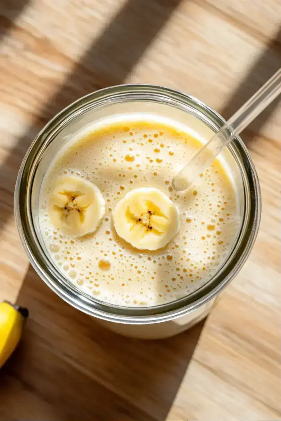 Final Blend for Chocolate Peanut Butter Banana Smoothie