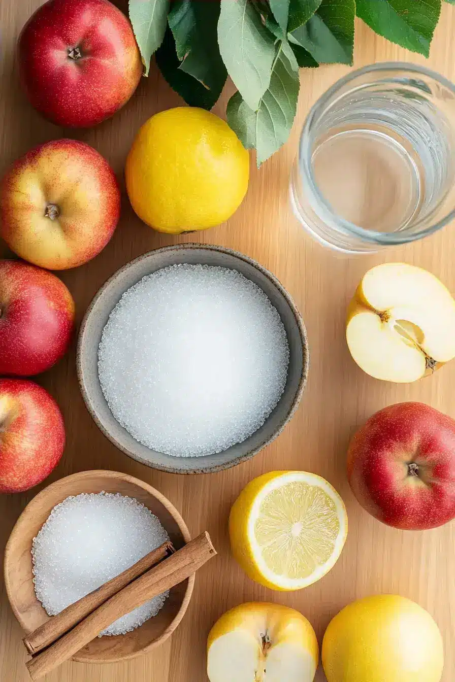 Fresh ingredients for making Crabapple Juice