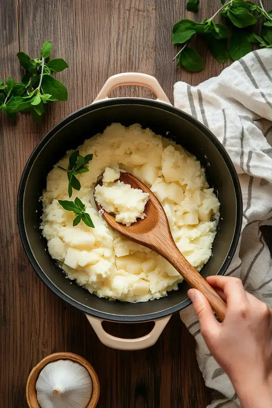 Straining a simmered spiced crabapple compote through a sieve
