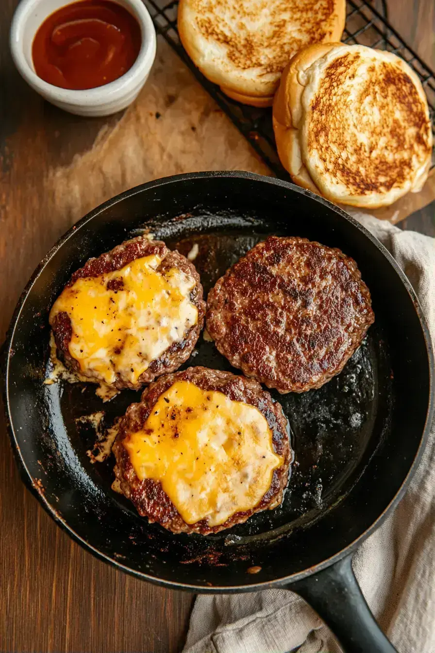 Assembled crack burgers ready to serve