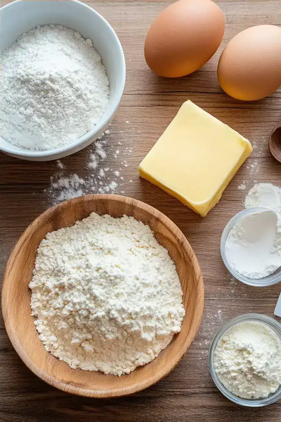 Measuring out ingredients to make moist baking confections for cupcakes