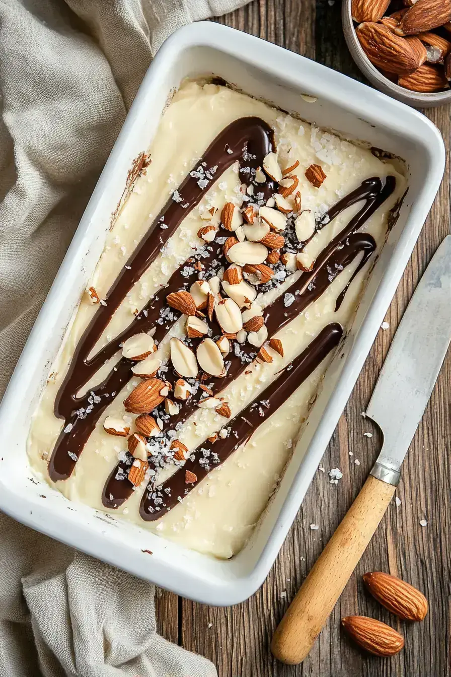 Breaking finished Date Bark into pieces