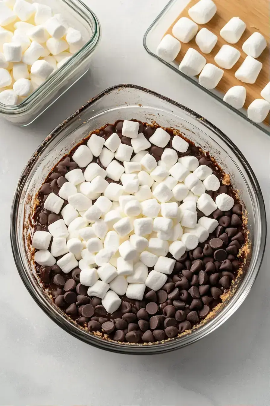 Finished Easy Oven Smores with golden marshmallows