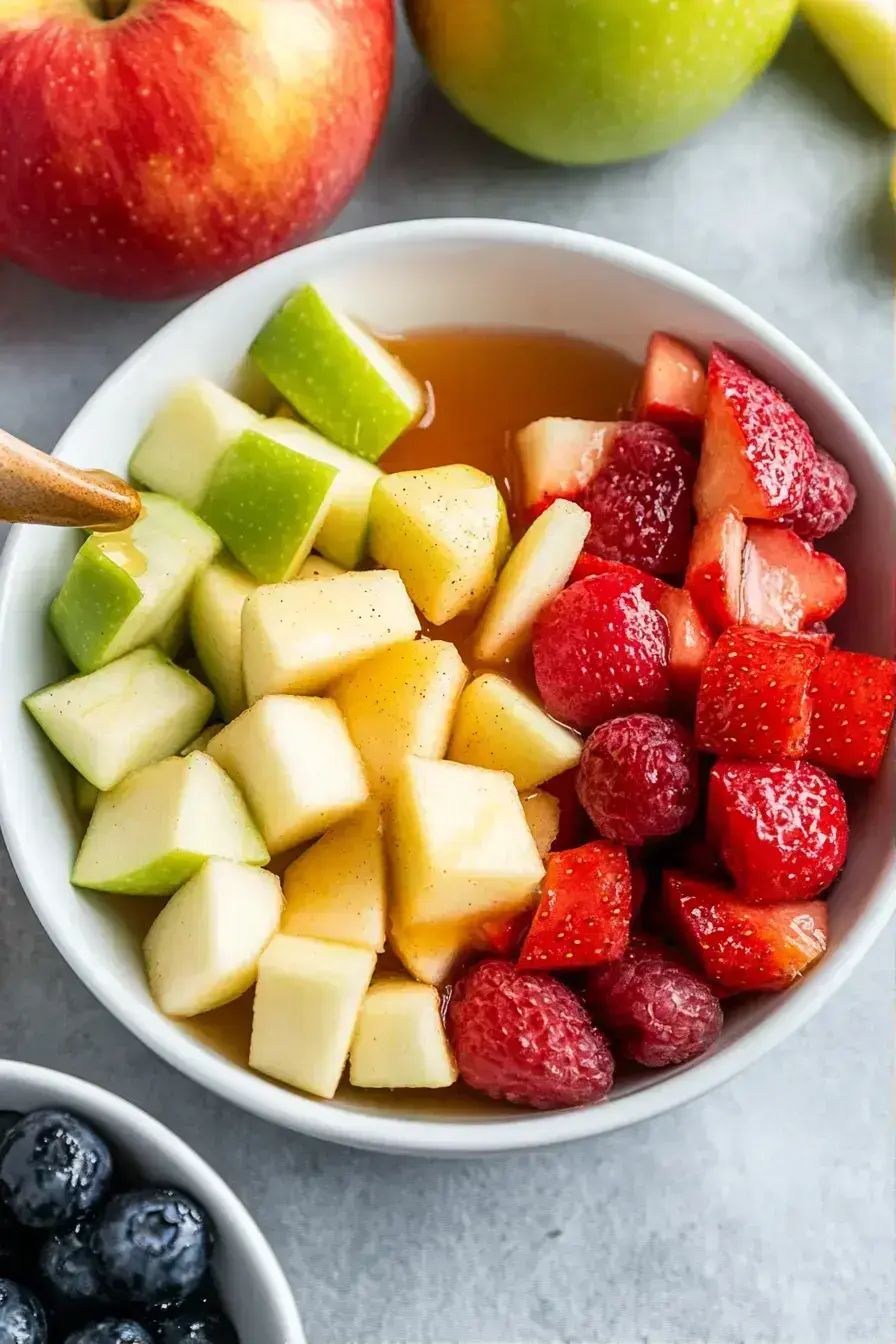 Finished Fall Fruit Salad ready to serve