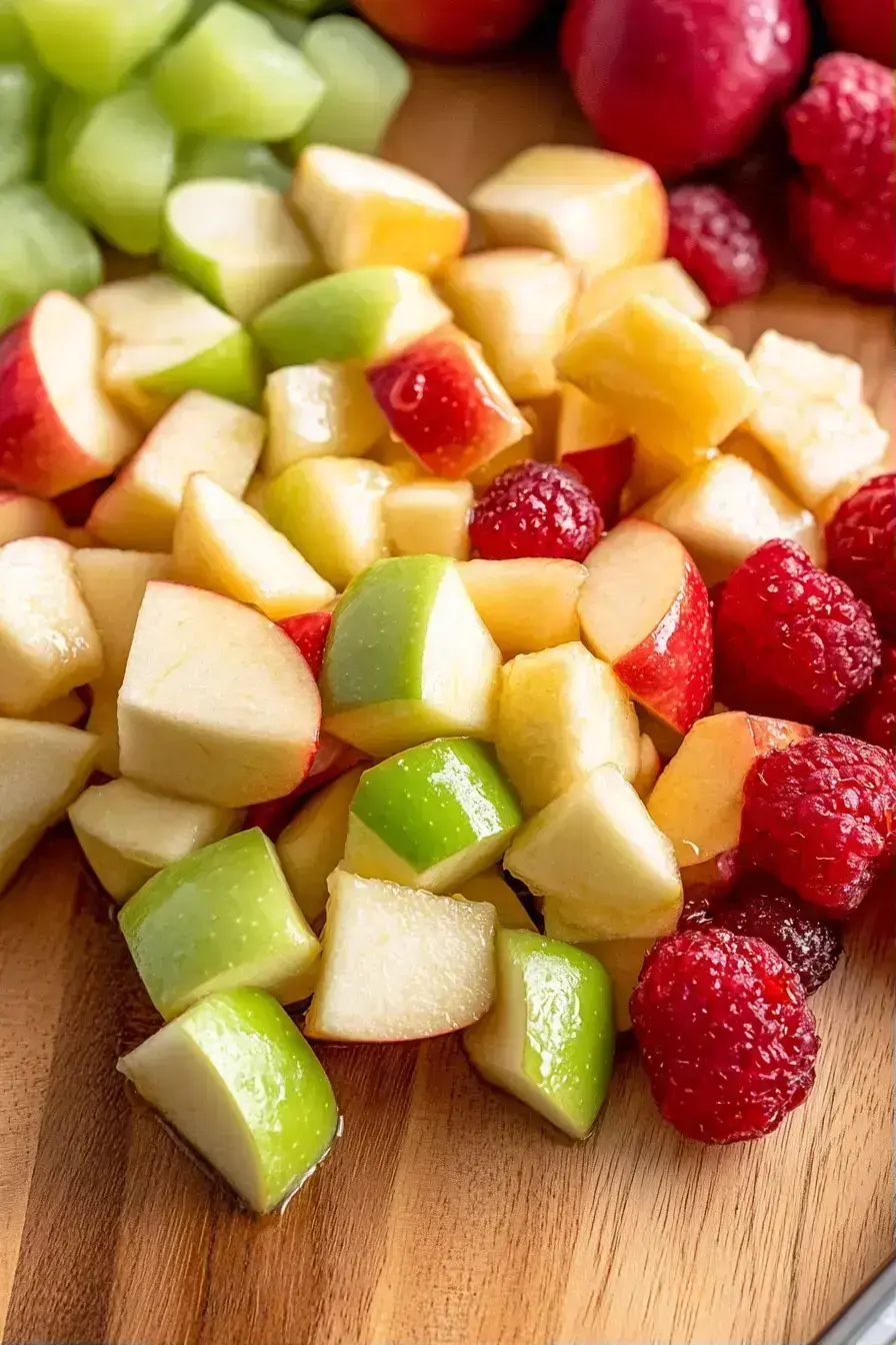 Serving Fall Fruit Salad with a cozy autumn vibe