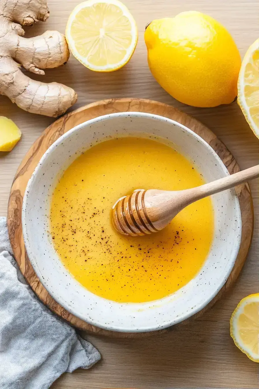Finished Ginger Turmeric Shots in a glass bottle