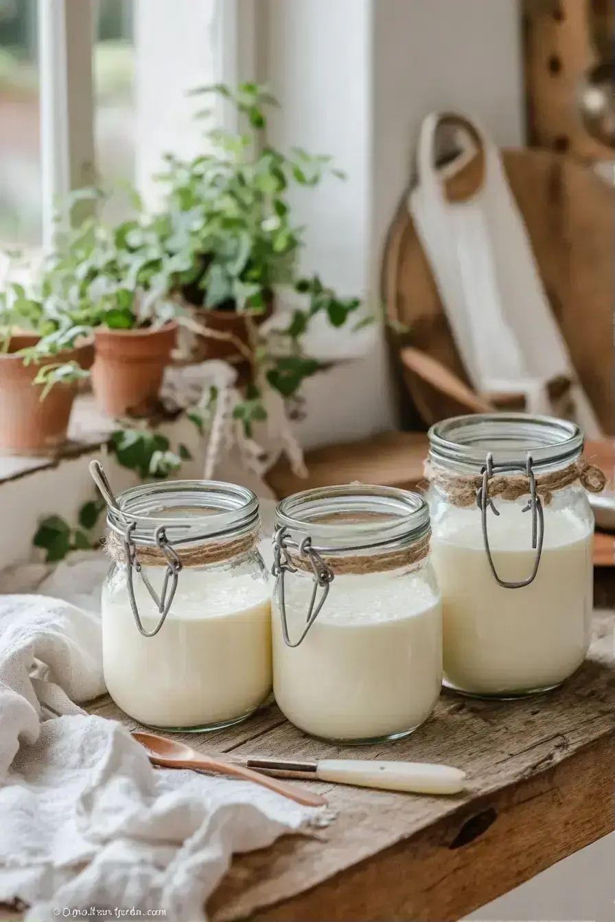 Finished Greek yogurt served in a bowl with honey