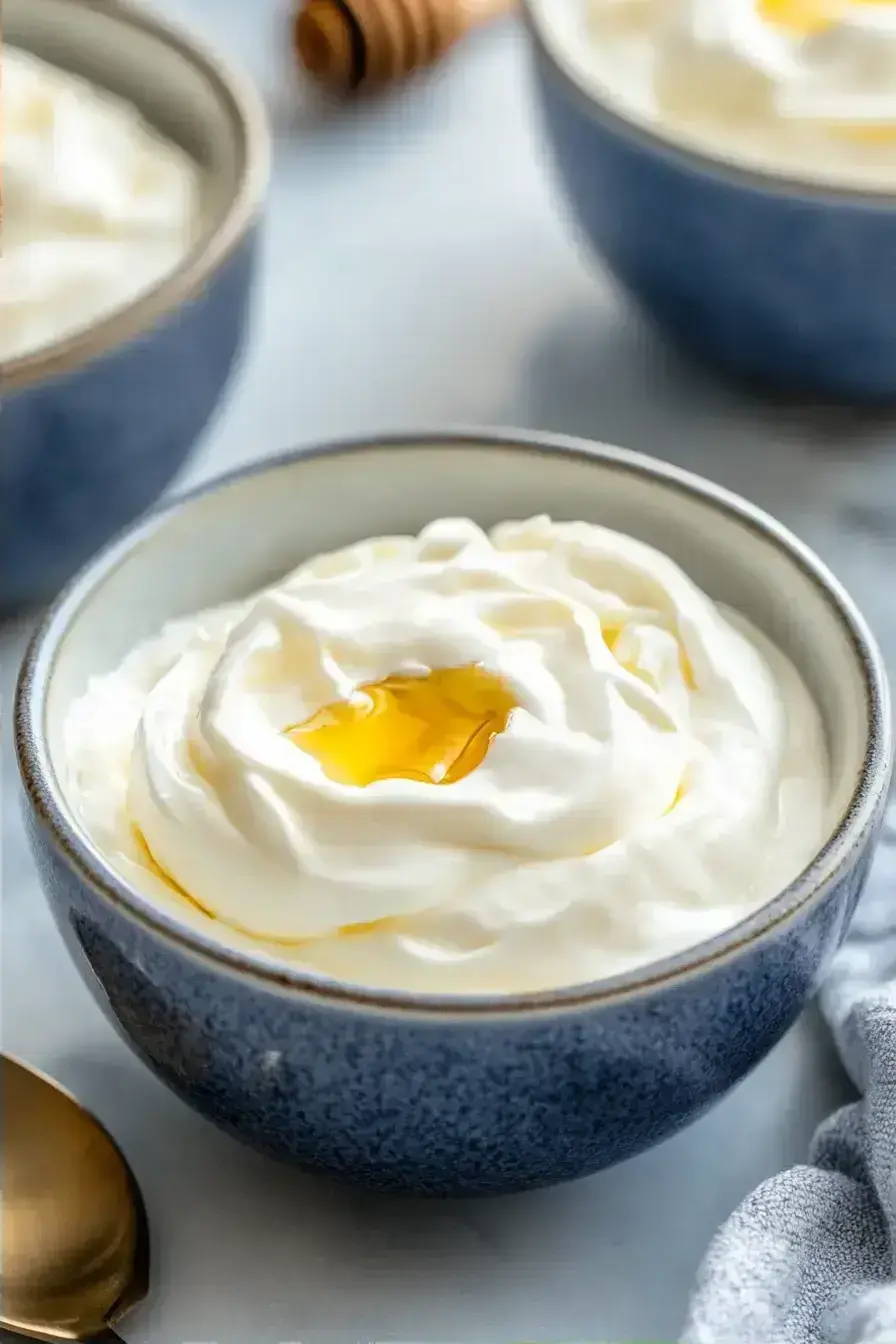 Homemade Greek Yogurt With Honey And Whole Milk