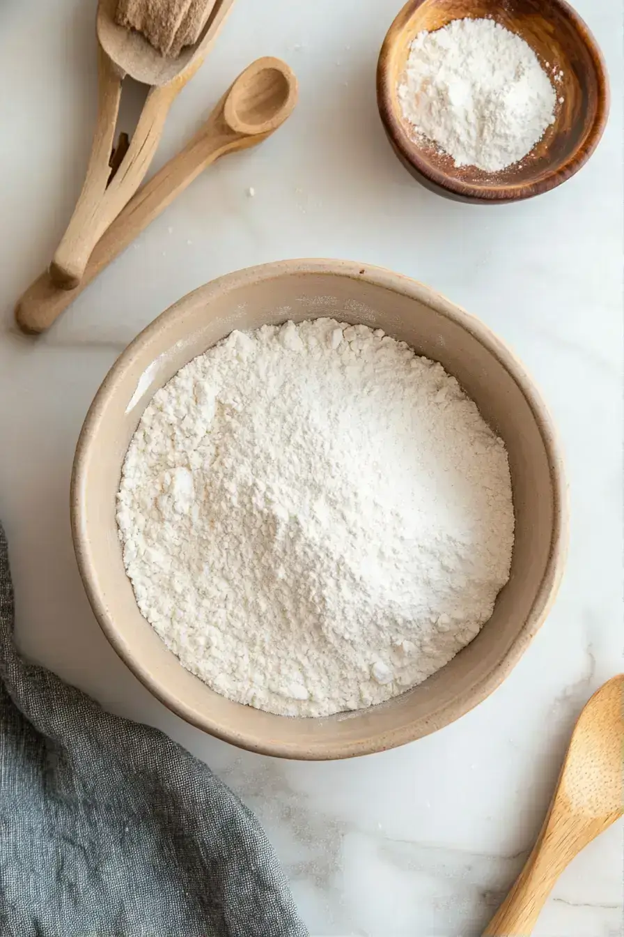 Mixing dry ingredients for Halloween Cookies