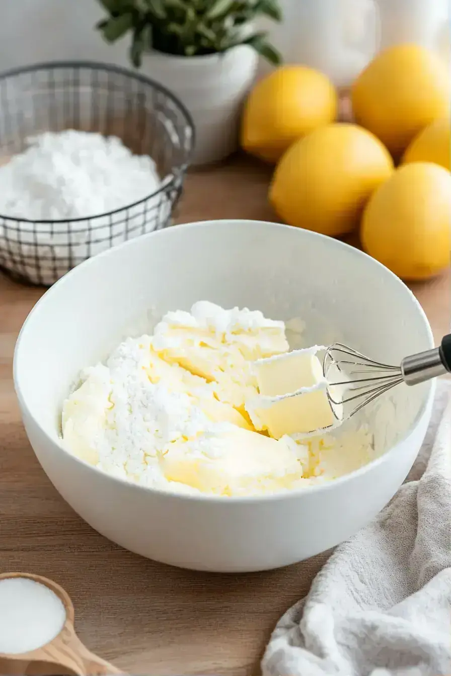 Creaming butter and sugar for Halloween dessert recipe