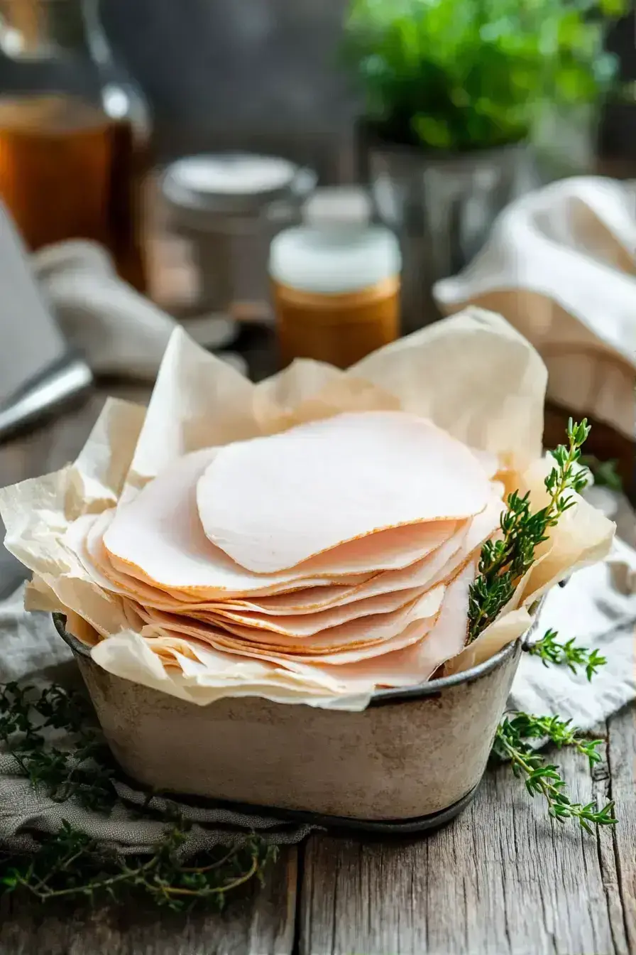 Homemade Lunchables with folded turkey slices