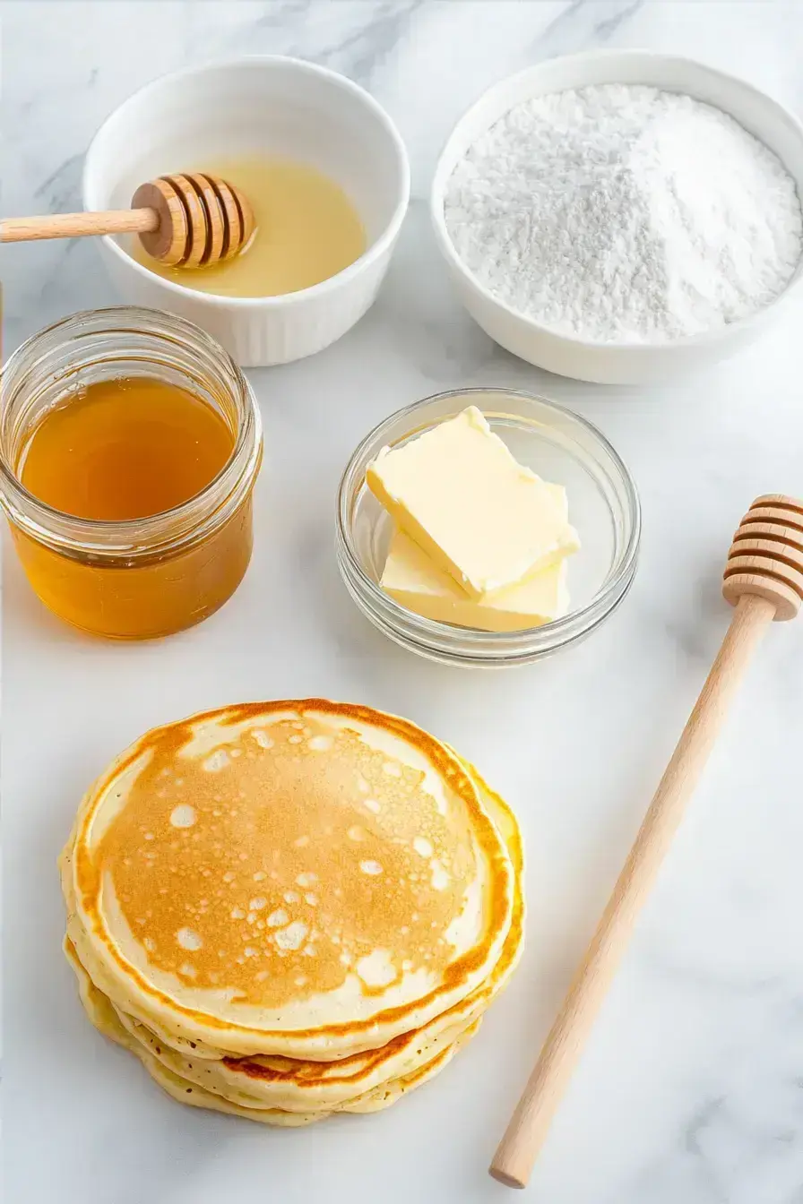 Ingredients for the honey trick recipe arranged neatly on a kitchen counter