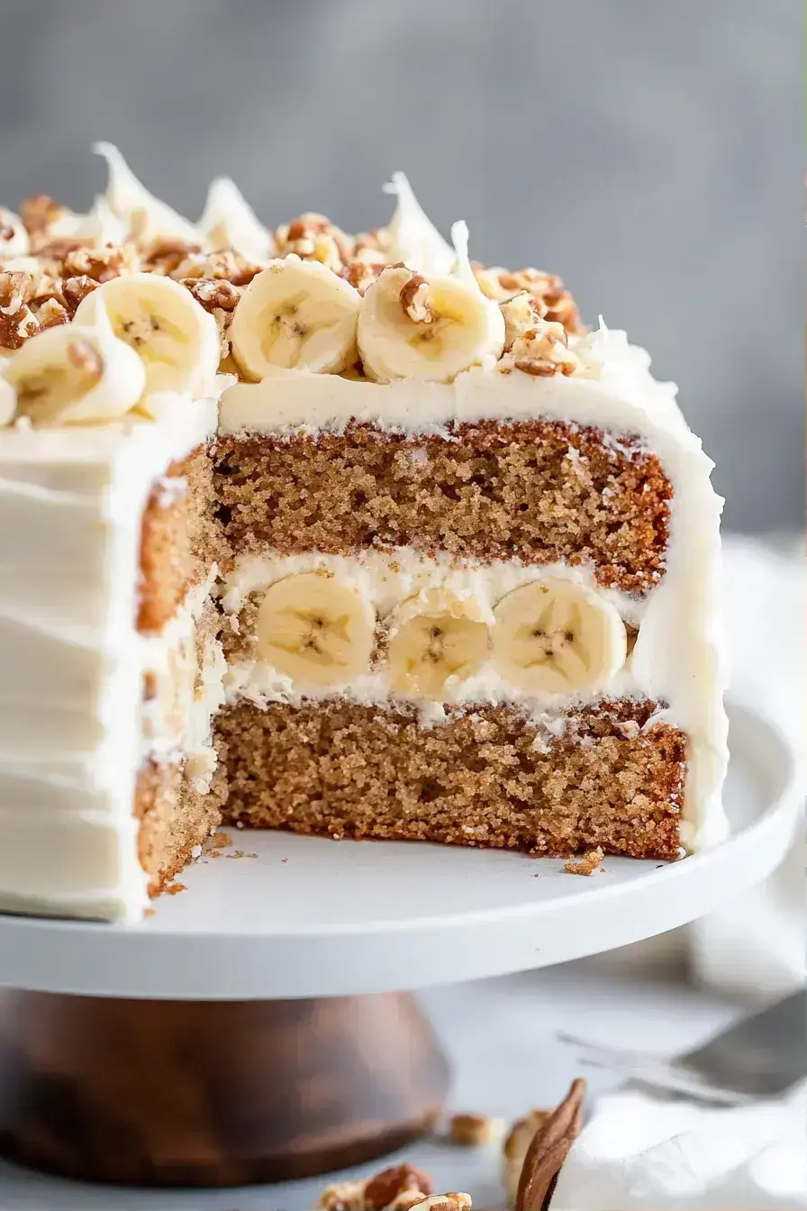 A beautifully served slice of Hummingbird Cake with a cup of coffee