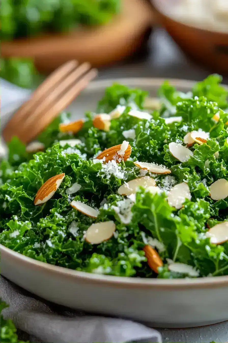 Classic Kale Salad With Parmesan And Lemon Dressing