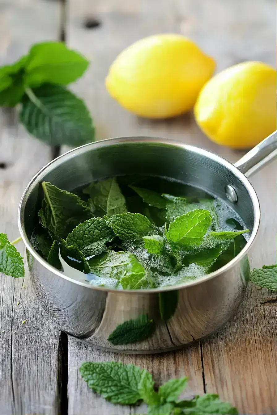 Adding fresh lemon juice and zest to the steeped lemon balm tea