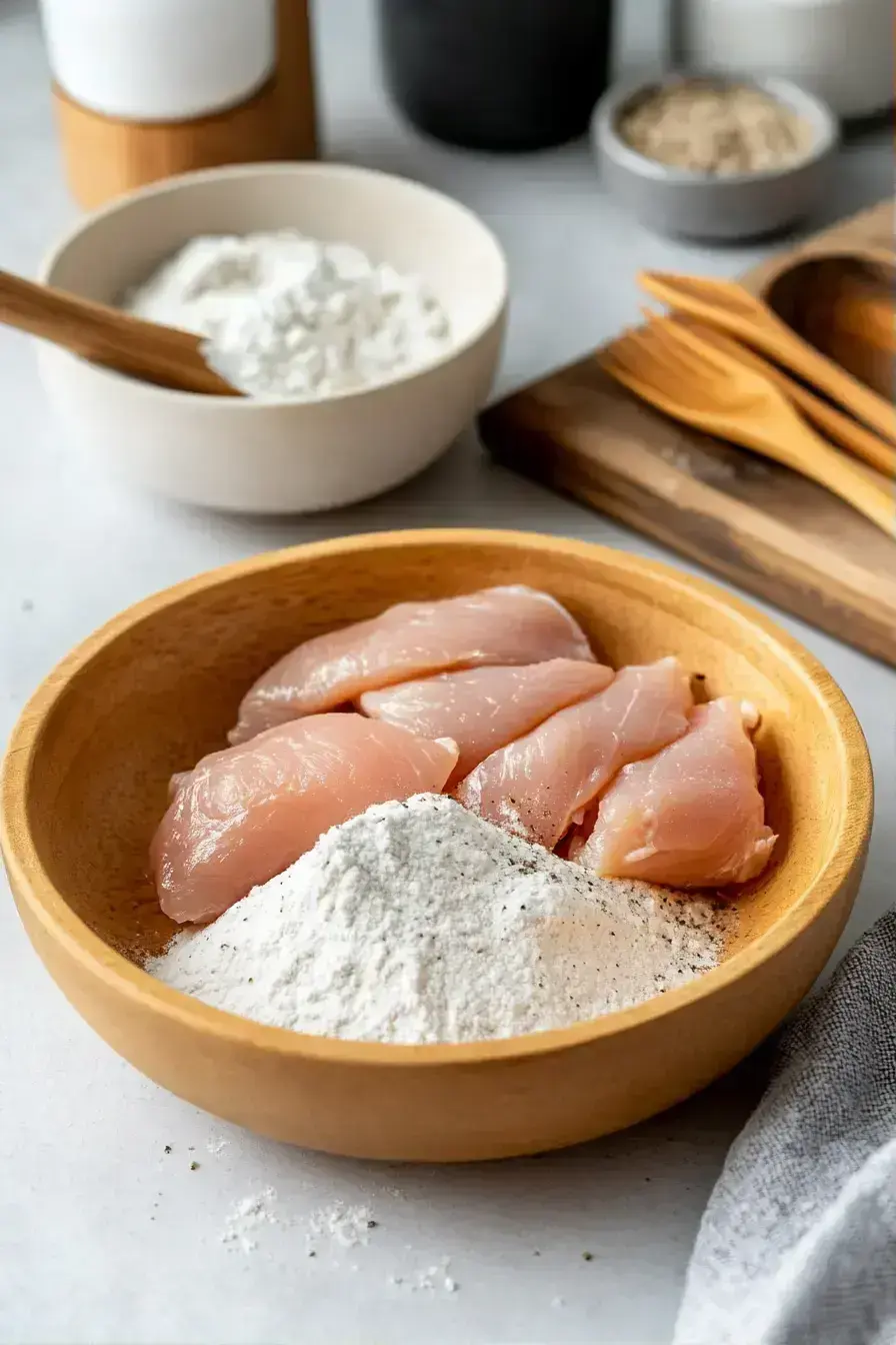 Pan-searing Lemon Chicken breasts until golden brown in a skillet