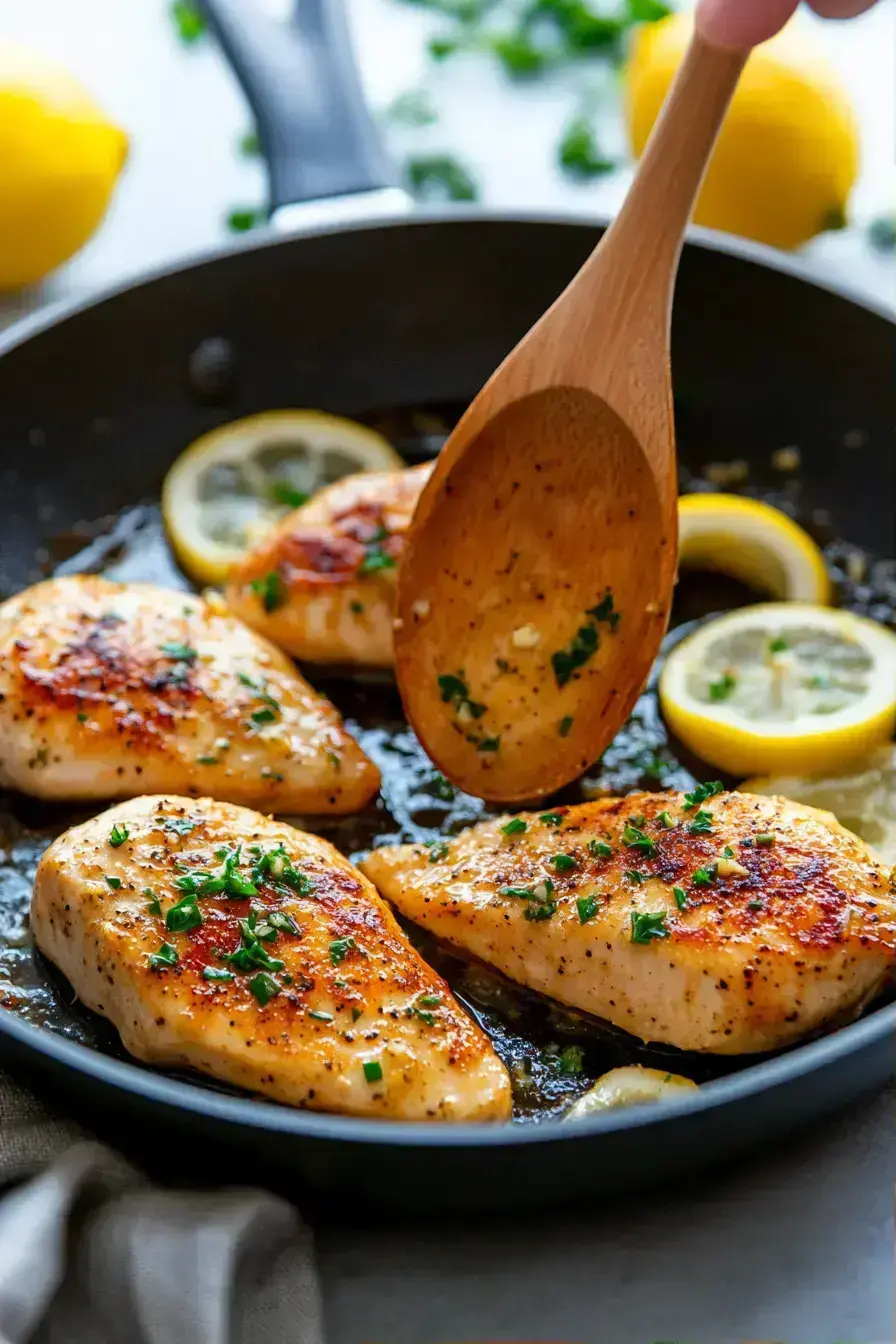 Final plated Lemon Chicken recipe with a garnish of fresh parsley