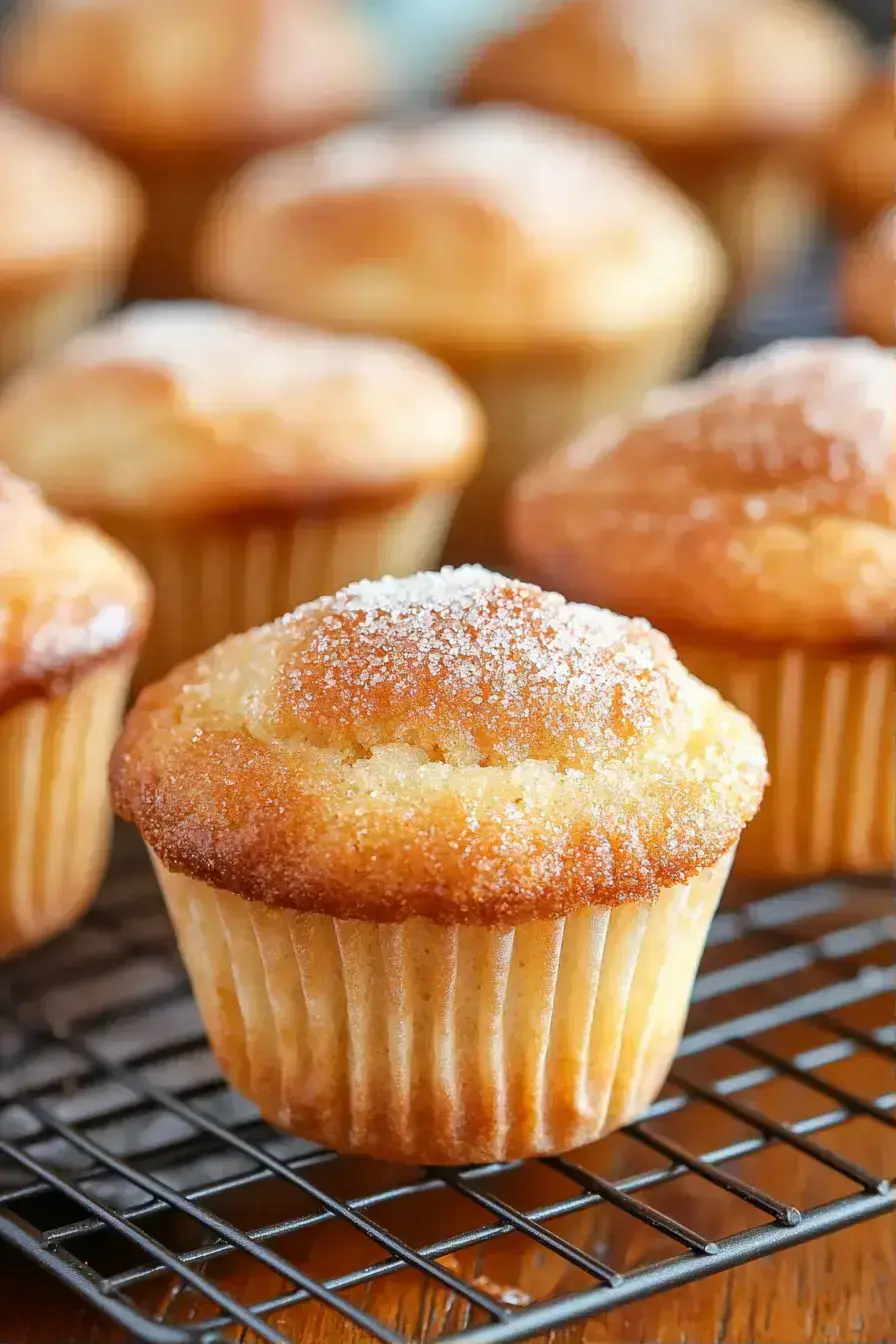 Fresh Maple Muffins served on a rustic wooden plate with coffee