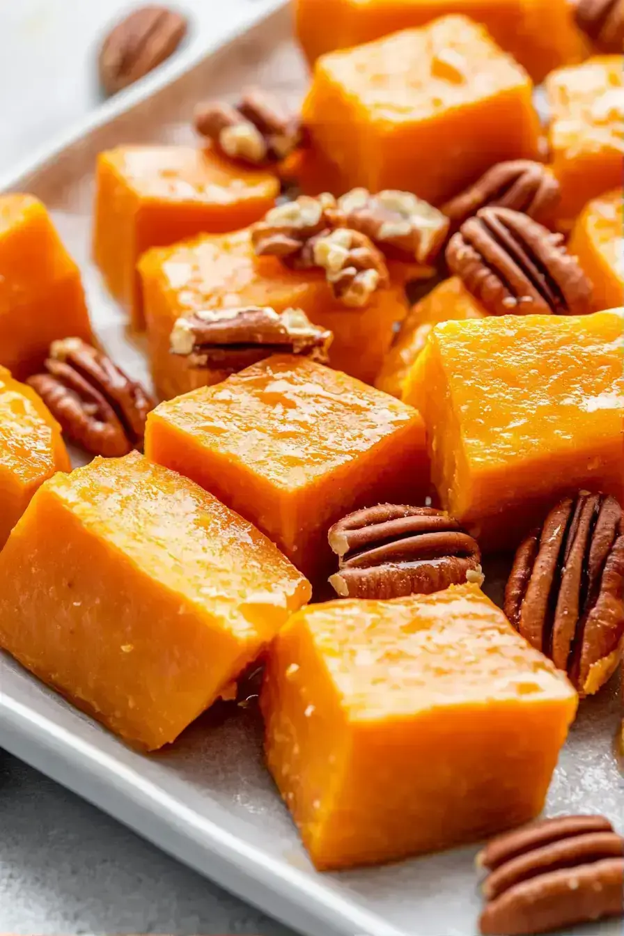Nutritious Maple Pecan Roasted Sweet Potatoes on a plate