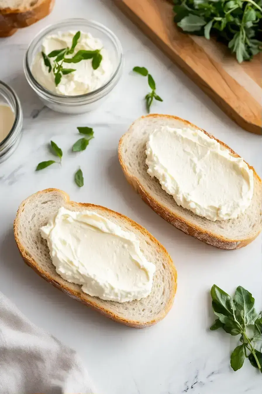 Cooking Mascarpone Stuffed French Toast in a buttered skillet until golden