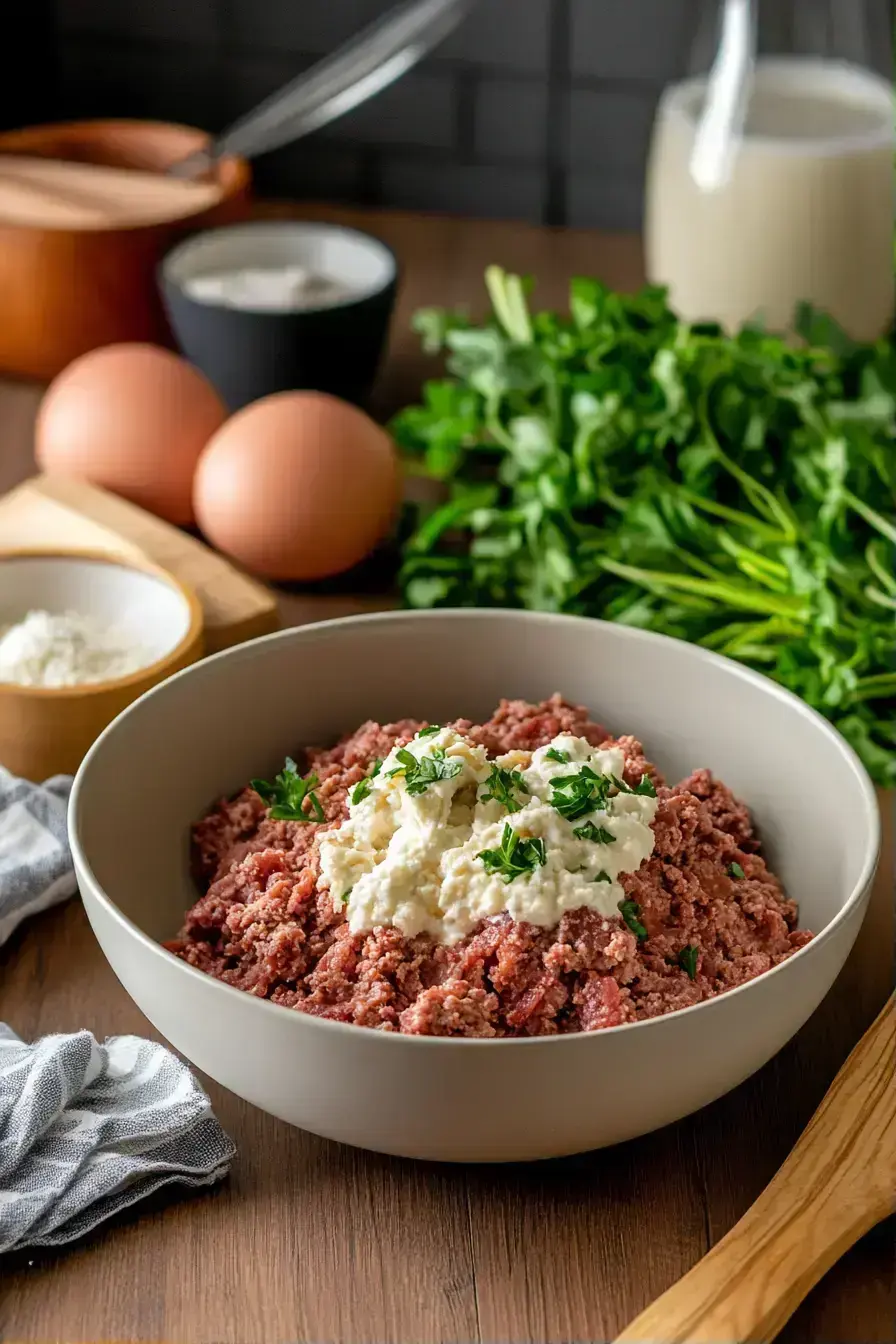 Pan-seared juicy Italian-style spheres browning in a skillet