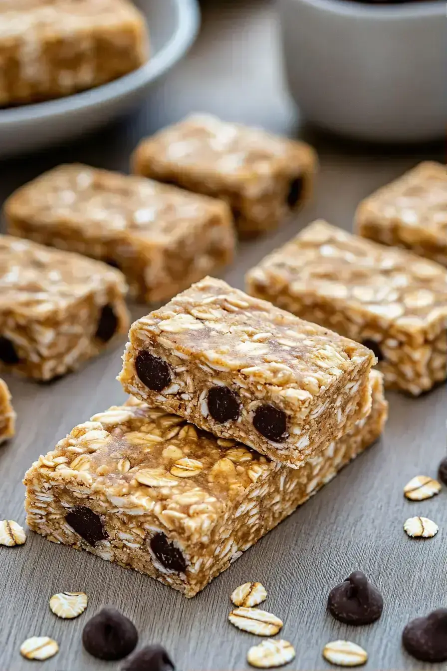 Natural Living squares served on a rustic wooden tray with fresh fruit