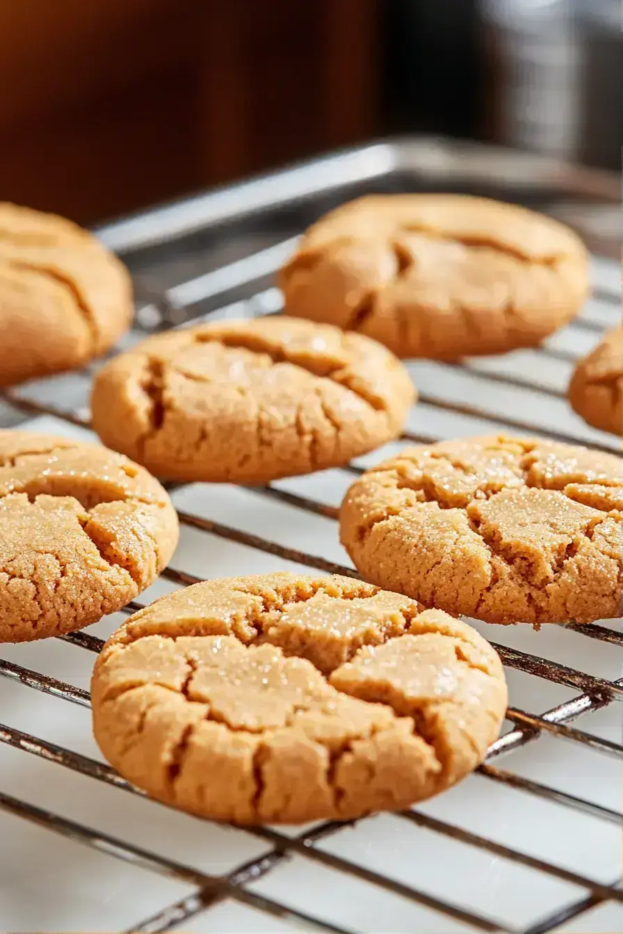 Peanut butter cookies served with a glass of milk