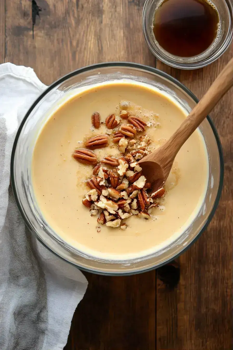 Finished Pecan Pie Cheesecake ready to serve