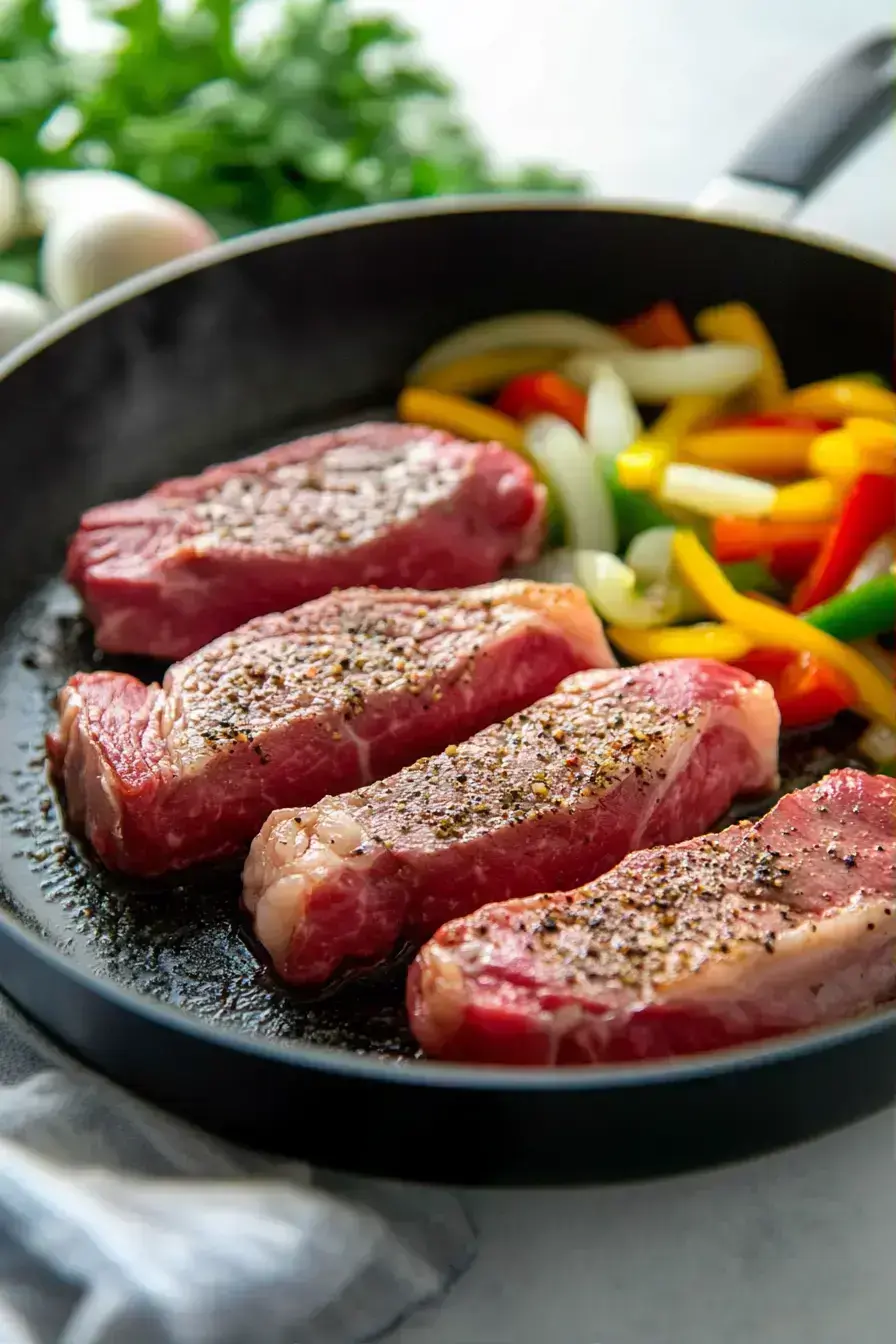 Pan-fried steak with Worcestershire sauce